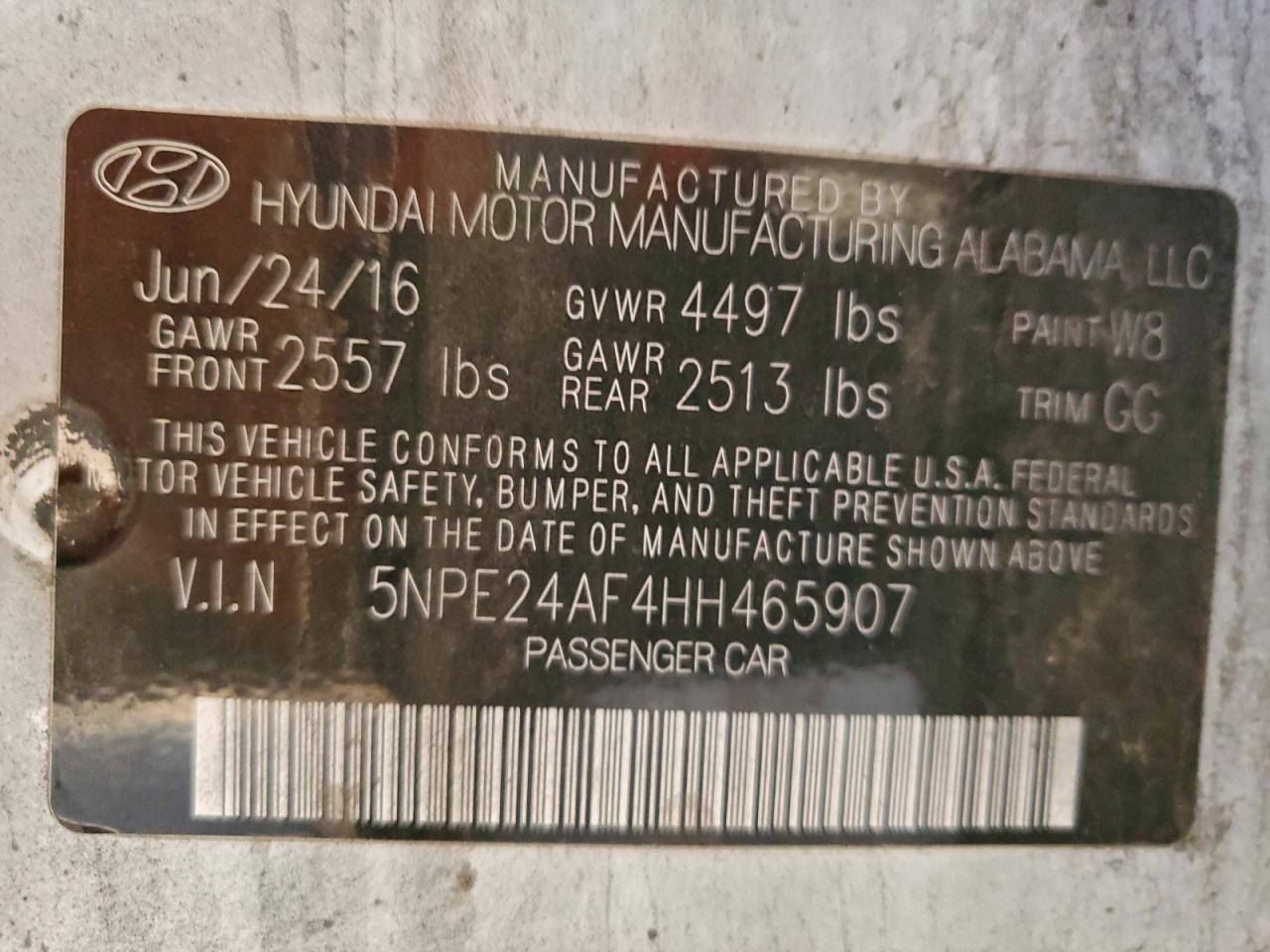 2017 HYUNDAI SONATA SE photo 23