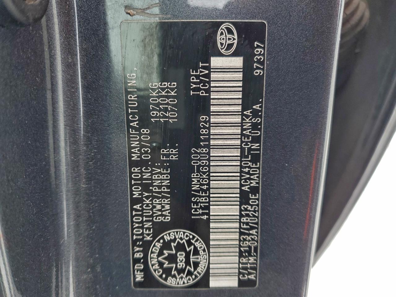 2009 TOYOTA CAMRY BASE photo 23