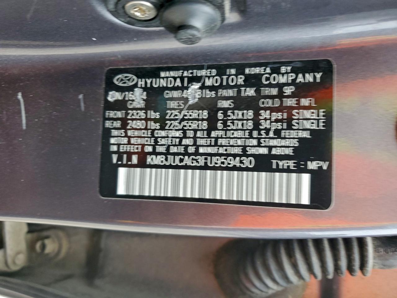 2015 HYUNDAI TUCSON LIMITED photo 37