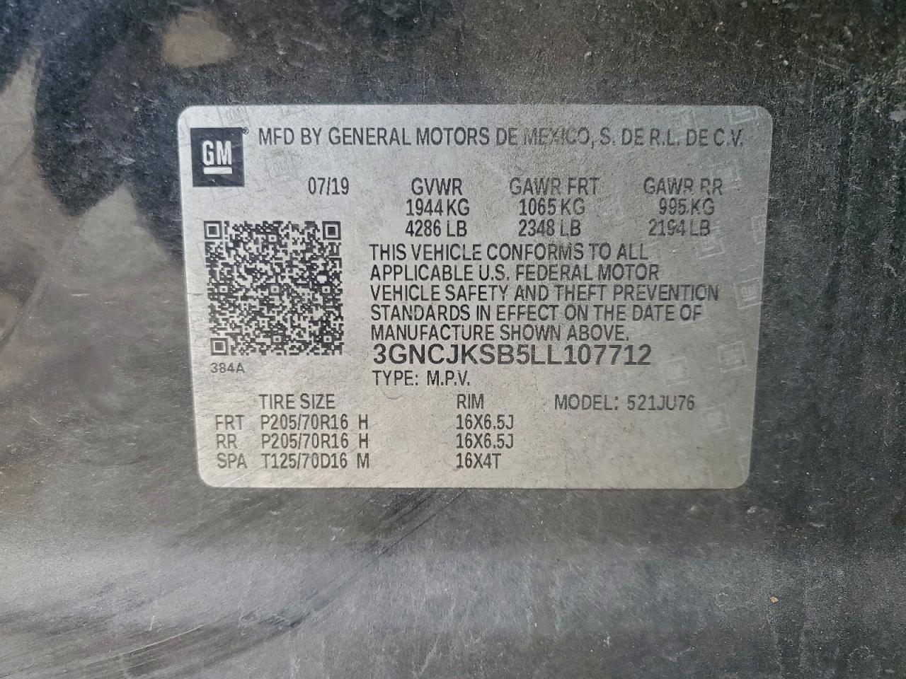 2020 CHEVROLET TRAX LS photo 37