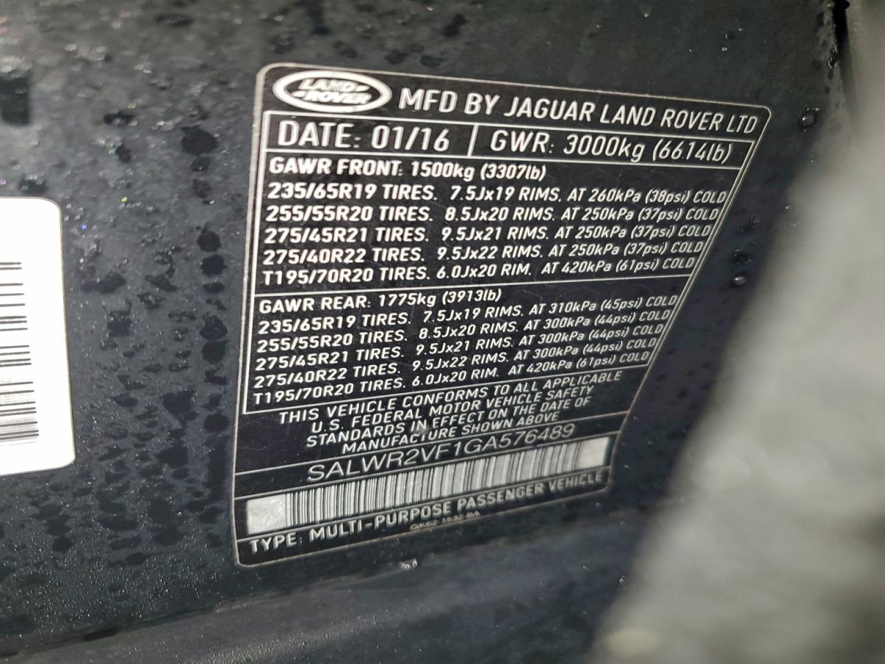 2016 LAND ROVER RANGE ROVER SPORT HSE photo 14