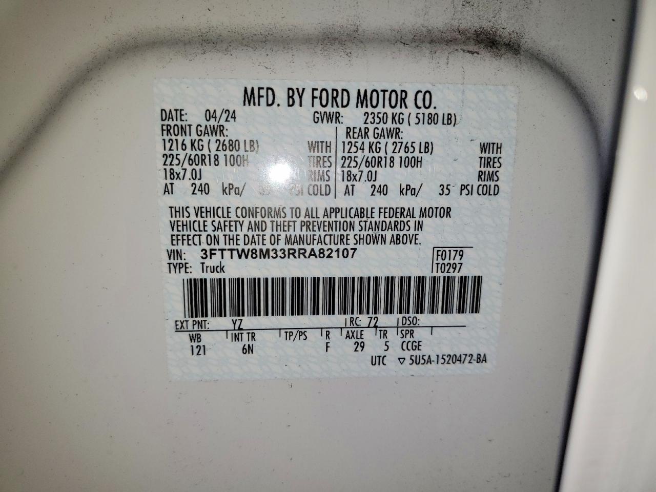 2024 FORD MAVERICK LARIAT photo 23