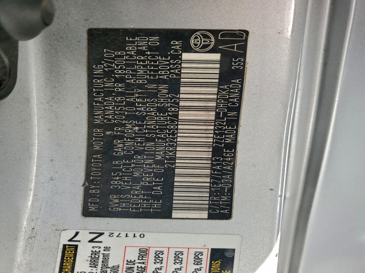 2008 TOYOTA COROLLA MATRIX XR photo 12