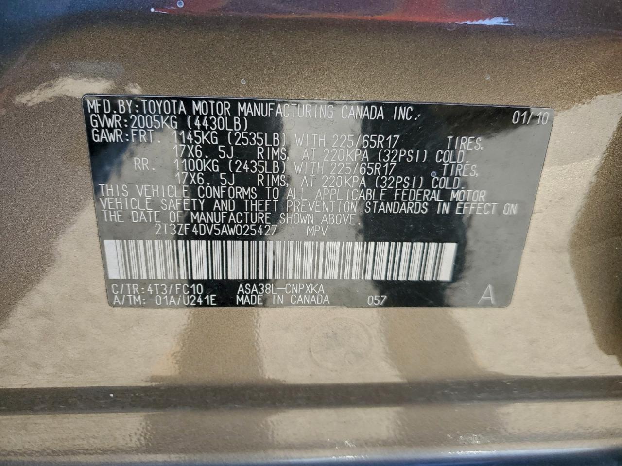 2010 TOYOTA RAV4 photo 13