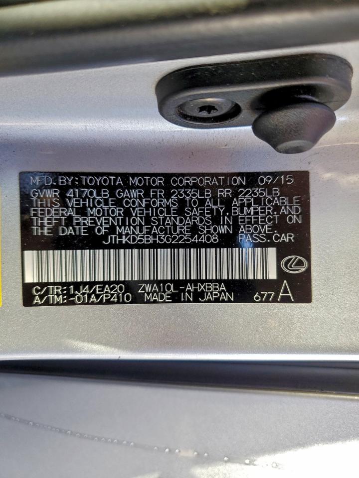 2016 LEXUS CT 200 photo 13