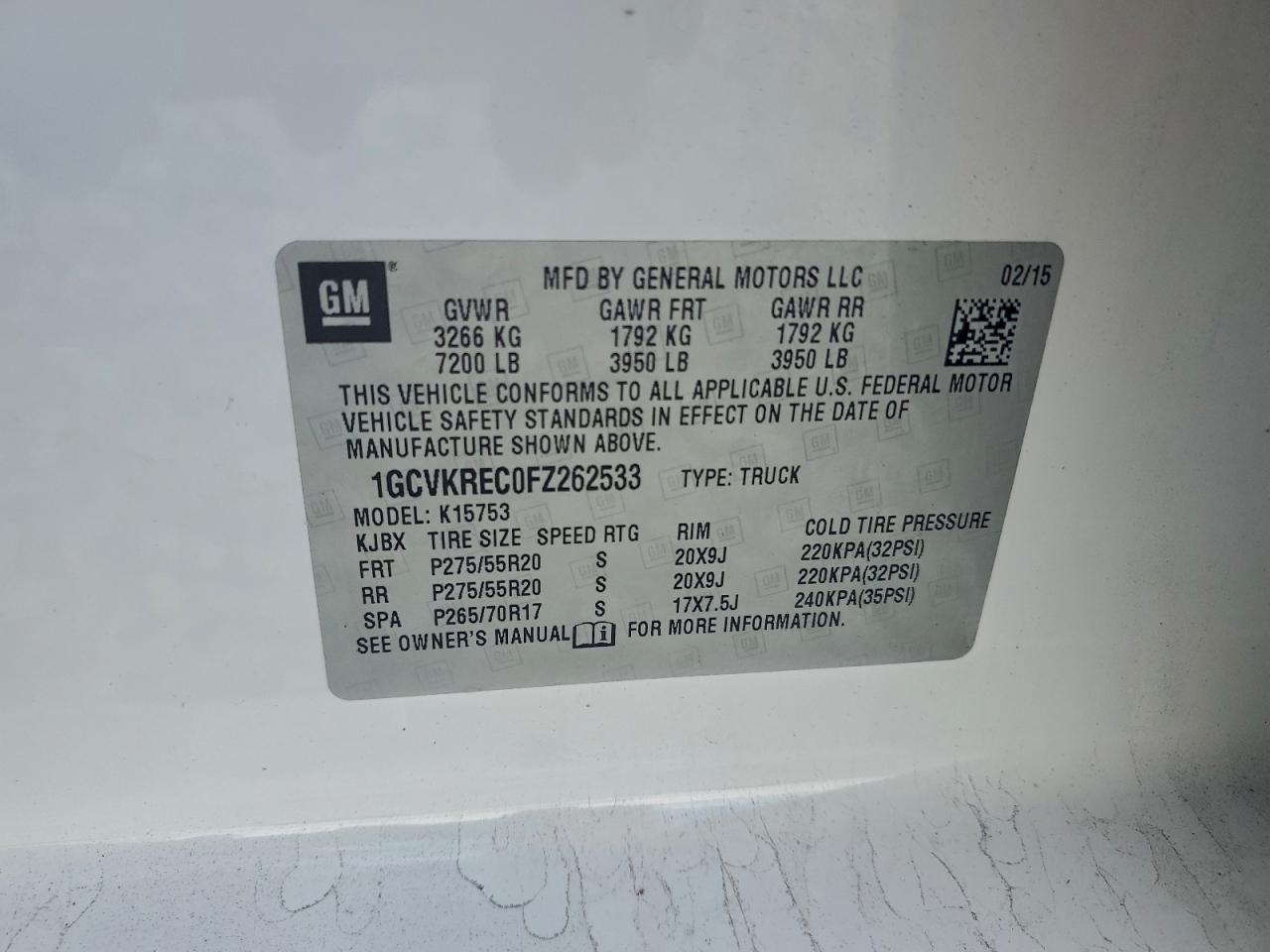 2015 CHEVROLET SILVERADO K1500 LT photo 12