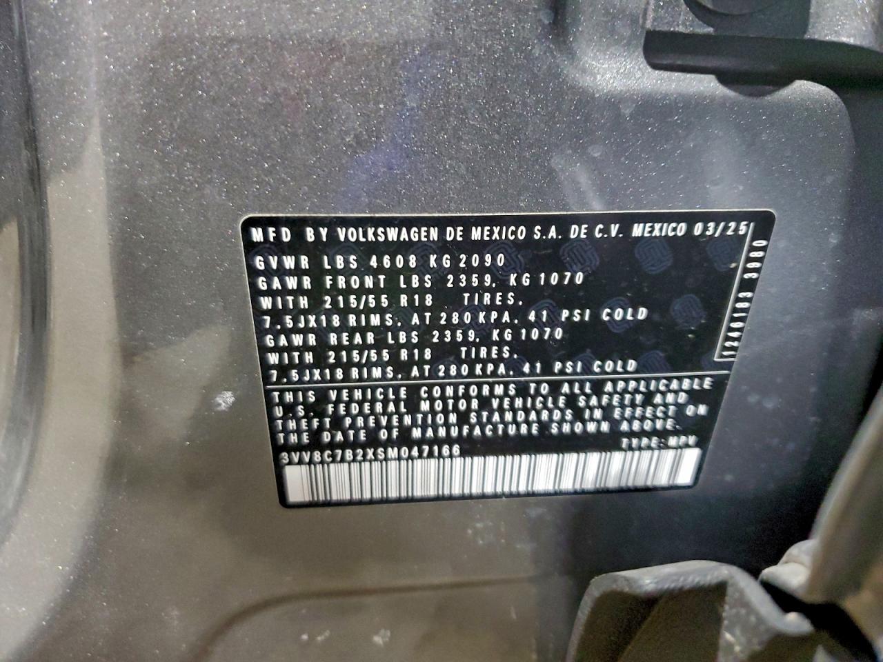2025 VOLKSWAGEN TAOS S photo 13