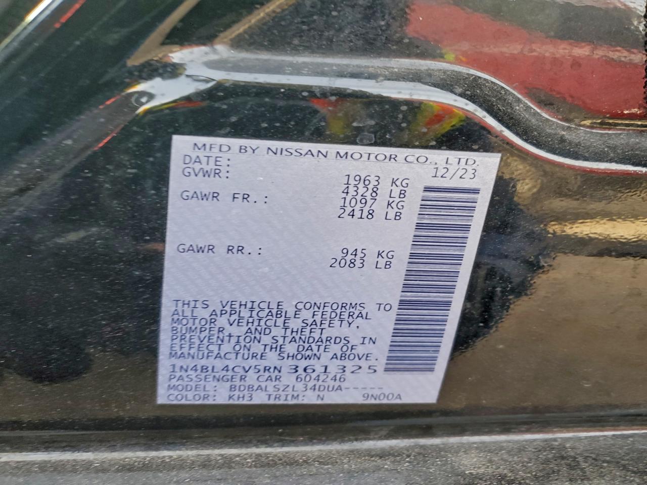 2024 NISSAN ALTIMA SR photo 13