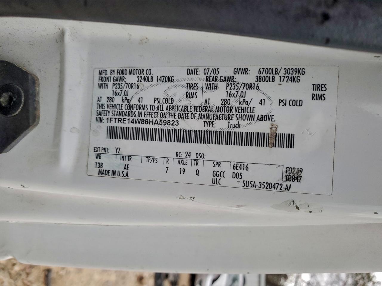 2006 FORD E150 UTILITY / SERVICE VAN photo 25