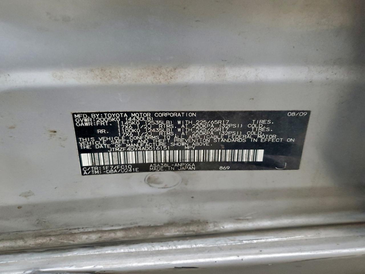 2010 TOYOTA RAV4 photo 13