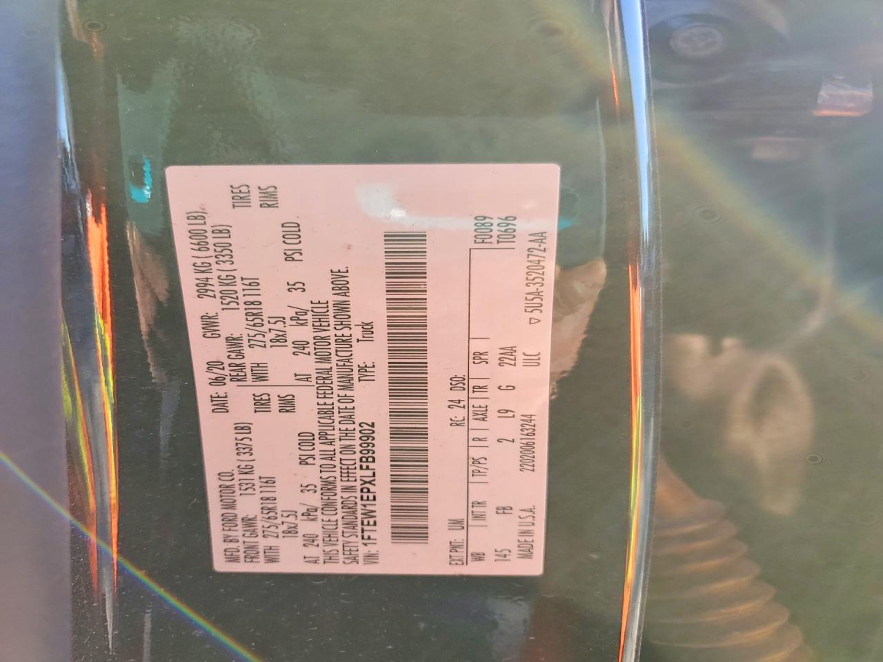 2020 FORD F150 SUPERCREW photo 23