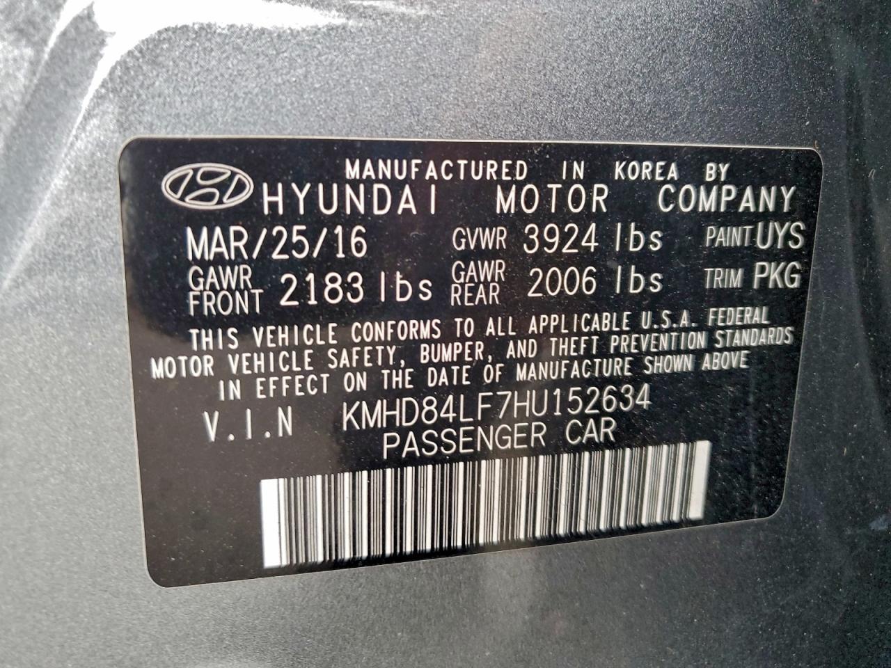 2017 HYUNDAI ELANTRA SE photo 34