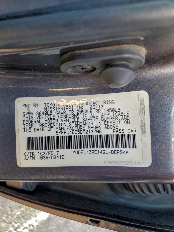 2013 TOYOTA COROLLA BASE photo 12