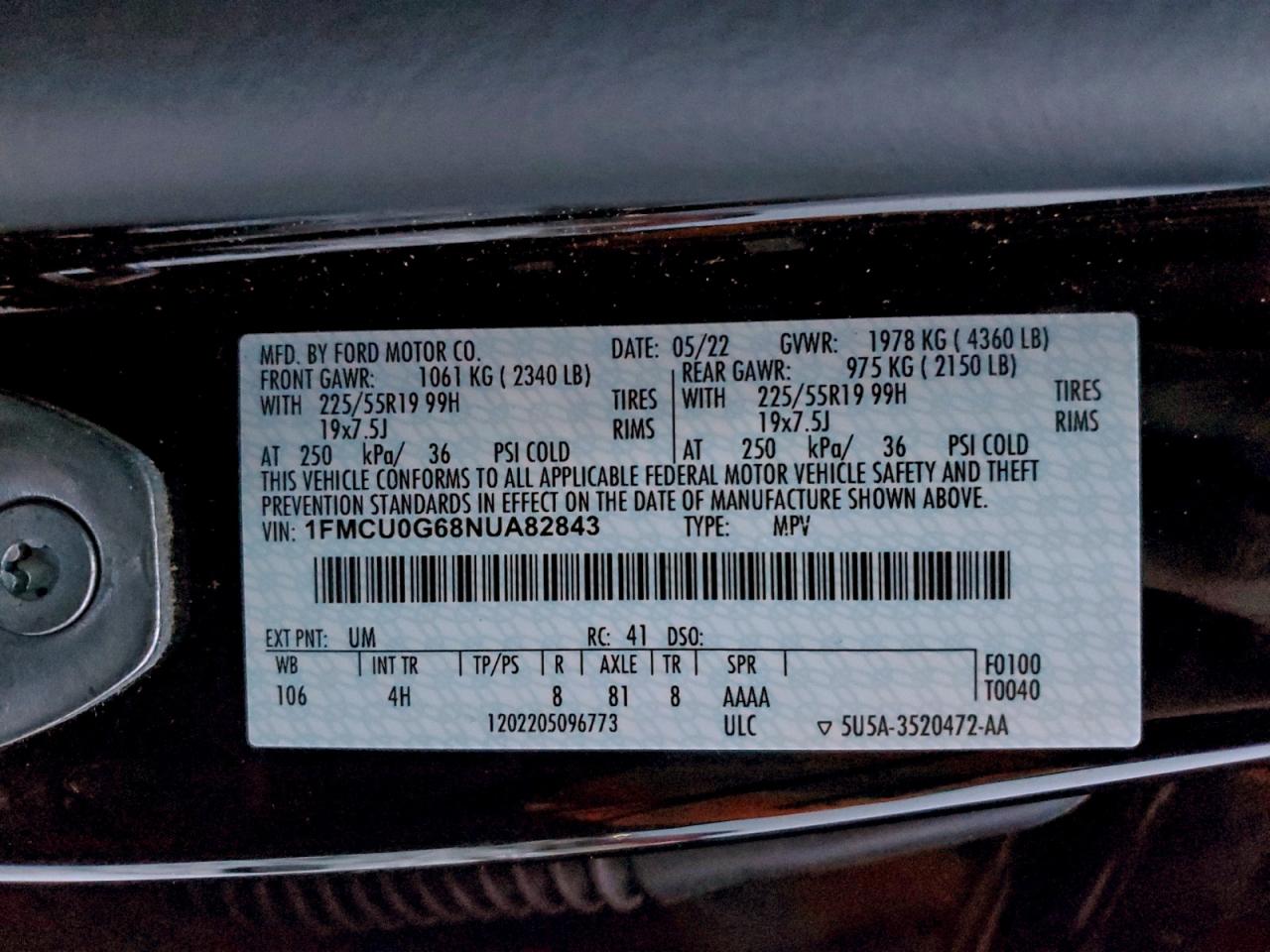 2022 FORD ESCAPE SE photo 37