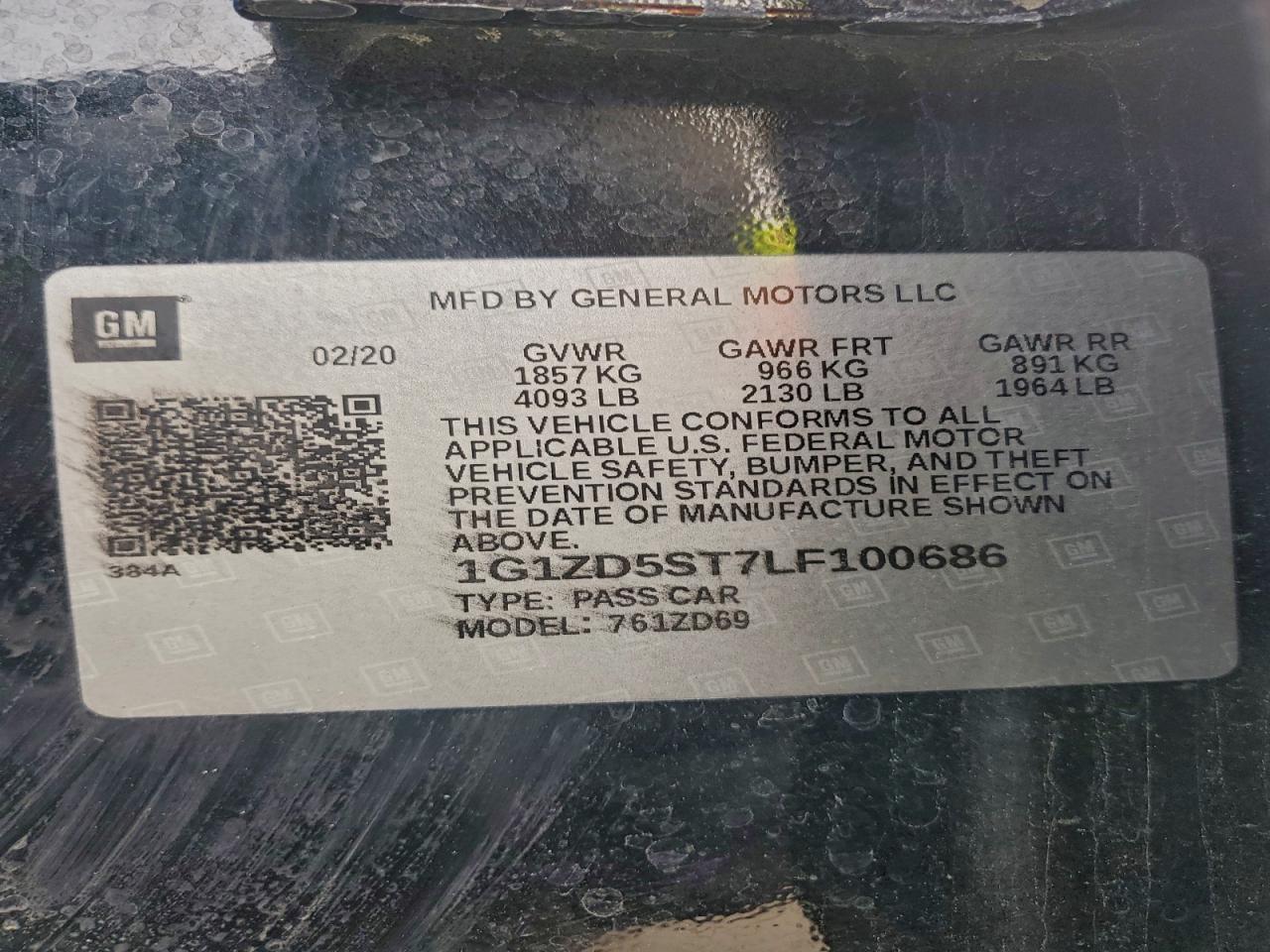 2020 CHEVROLET MALIBU LT photo 34