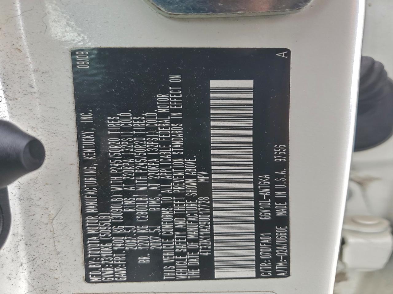 2009 TOYOTA VENZA photo 12