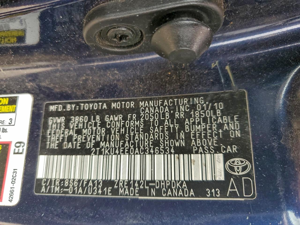 2010 TOYOTA COROLLA MATRIX photo 13