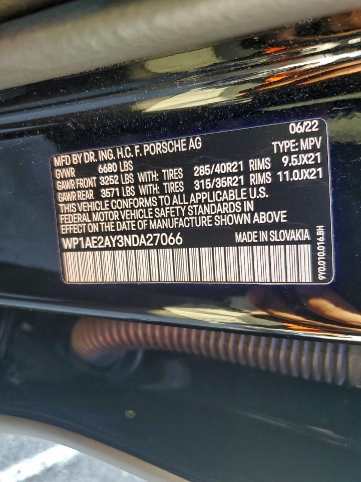 2022 PORSCHE CAYENNE E-HYBRID photo 13