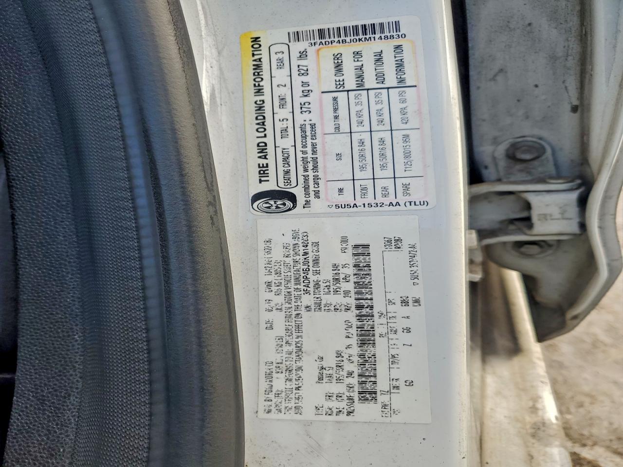 2019 FORD FIESTA SE photo 12