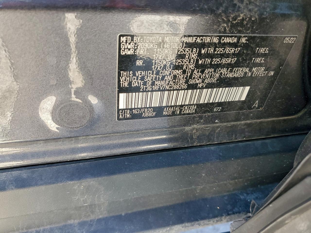 2022 TOYOTA RAV4 LE photo 13