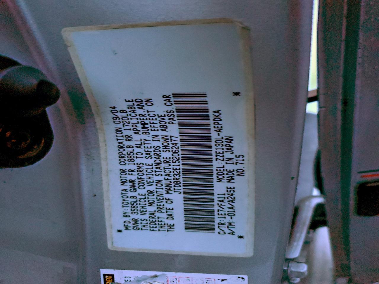 2005 TOYOTA COROLLA CE photo 23