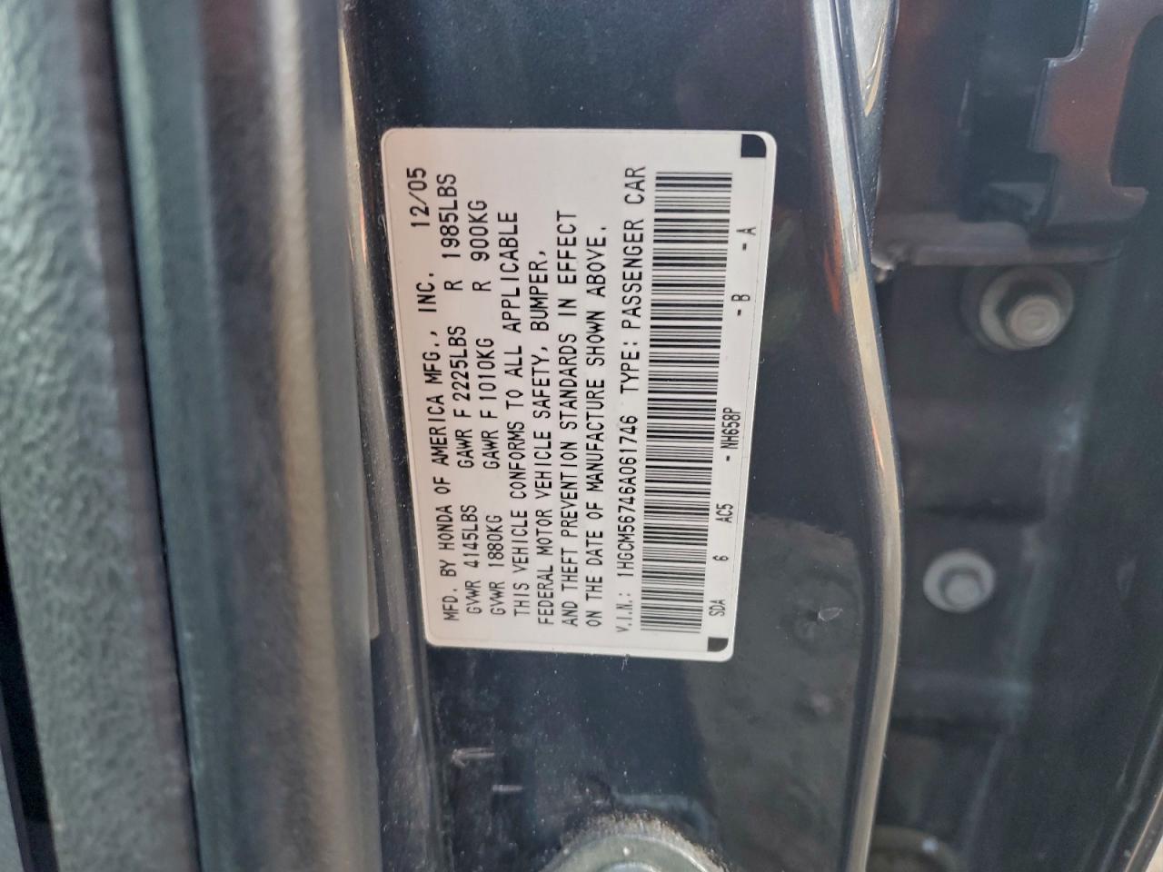 2006 HONDA ACCORD EX photo 34