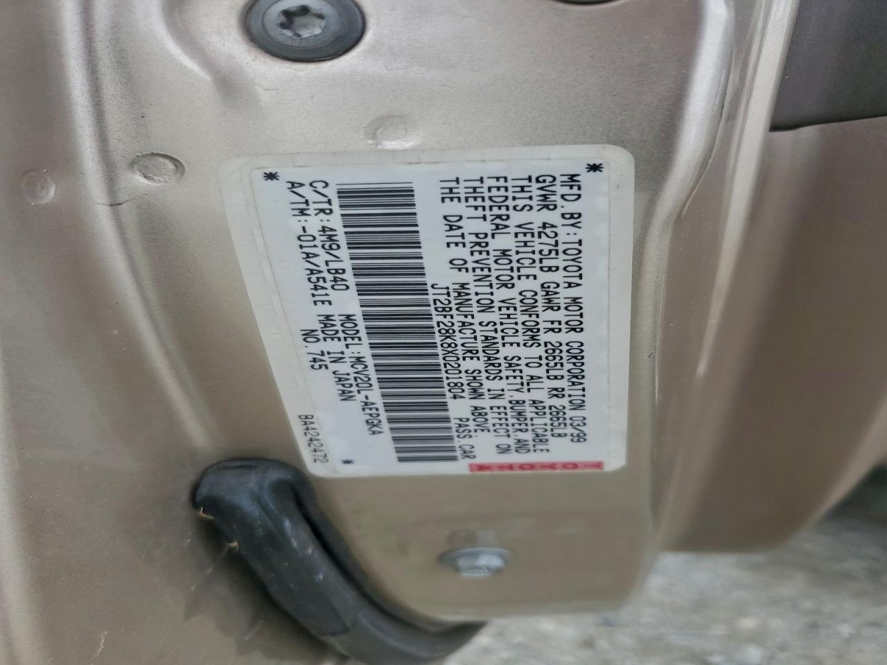 1999 TOYOTA CAMRY LE photo 12