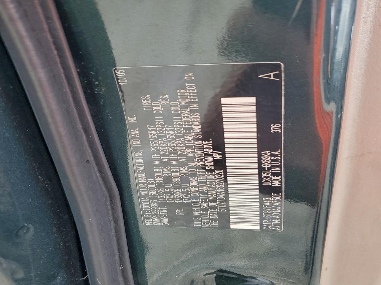 2006 TOYOTA SEQUOIA SR5 photo 27