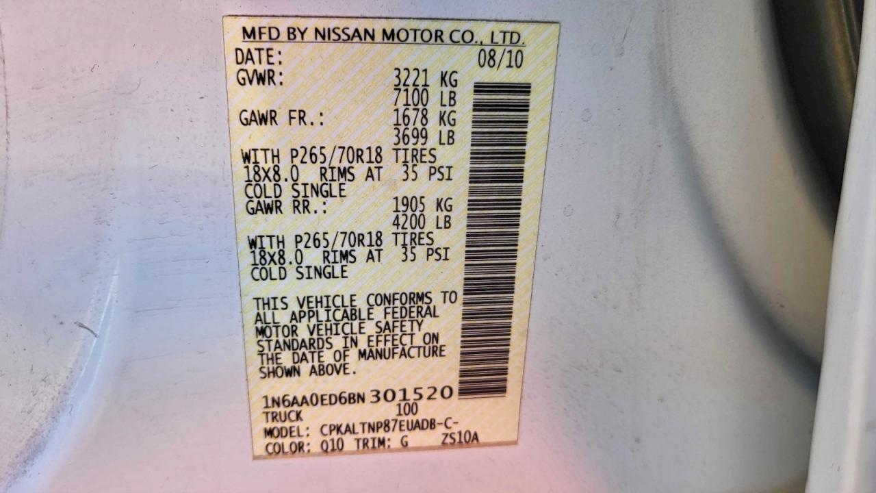 2011 NISSAN TITAN S photo 19