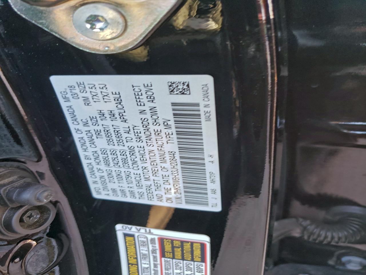 2018 HONDA CR-V LX photo 14