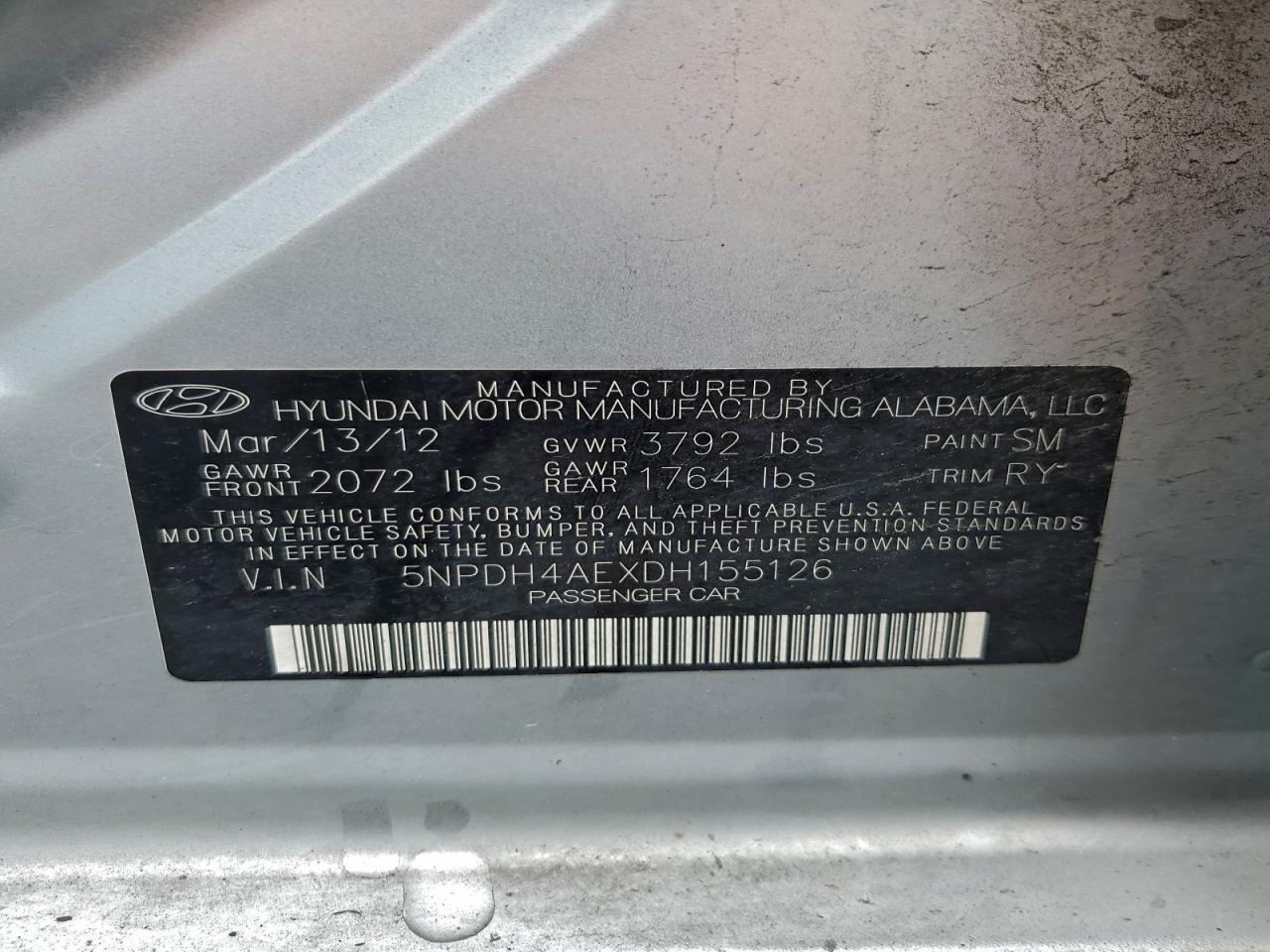 2013 HYUNDAI ELANTRA GLS photo 23