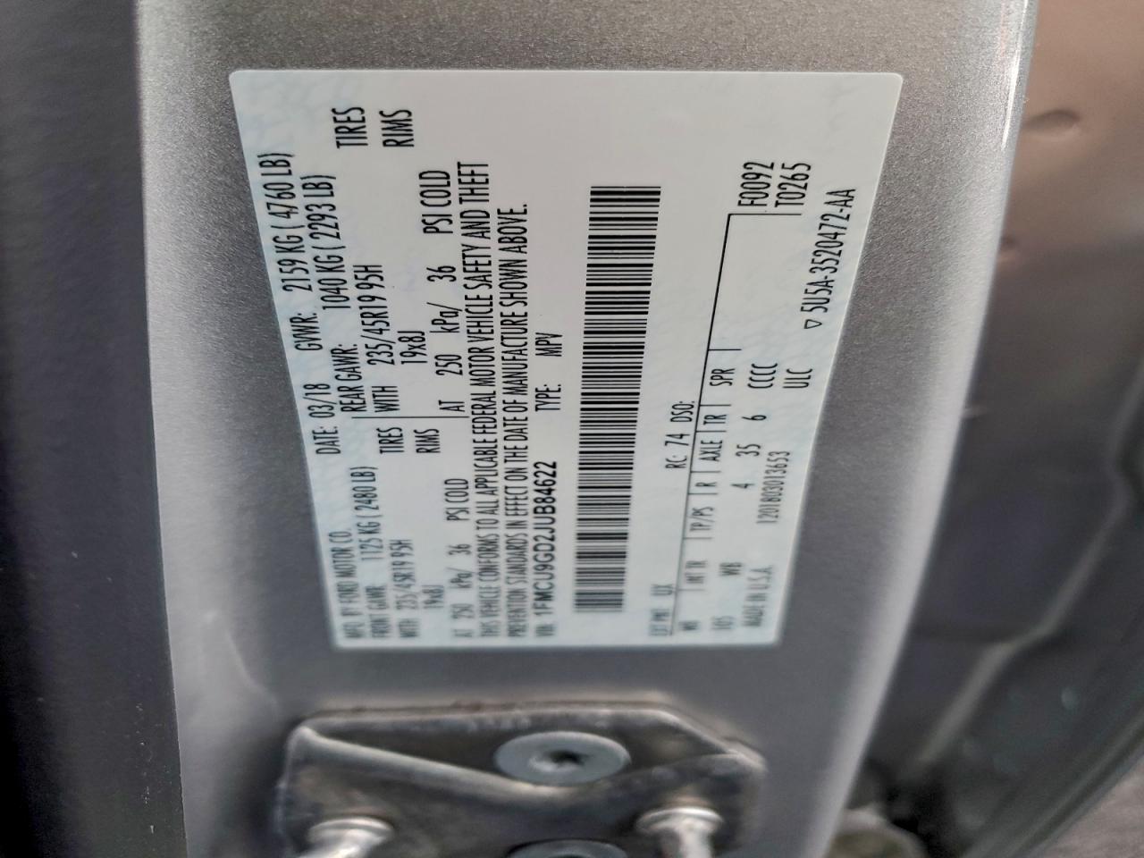 2018 FORD ESCAPE SE photo 23