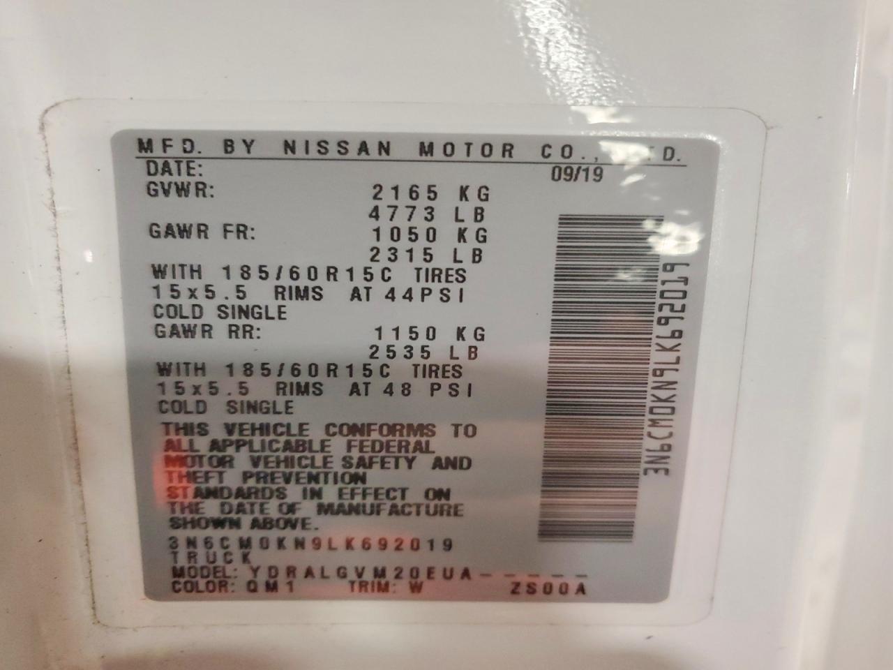2020 NISSAN NV200 2.5S photo 37