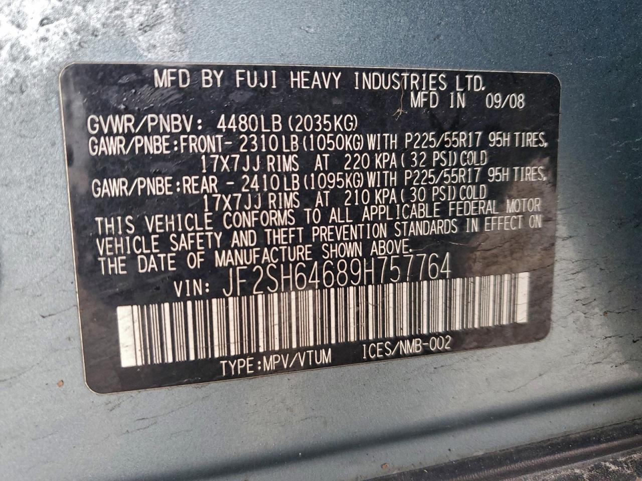 2009 SUBARU FORESTER 2.5X LIMITED photo 13