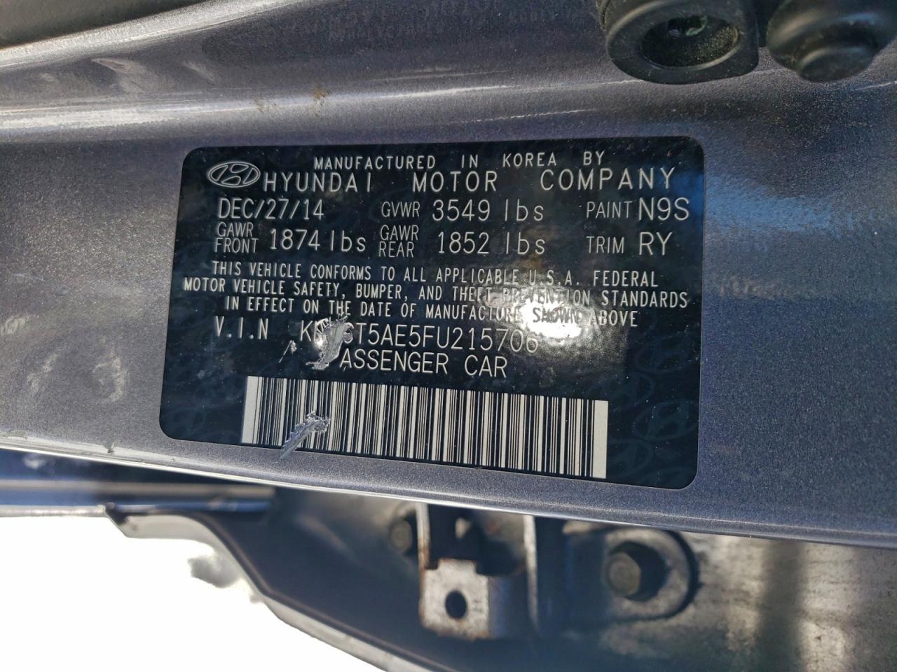 2015 HYUNDAI ACCENT GS photo 34