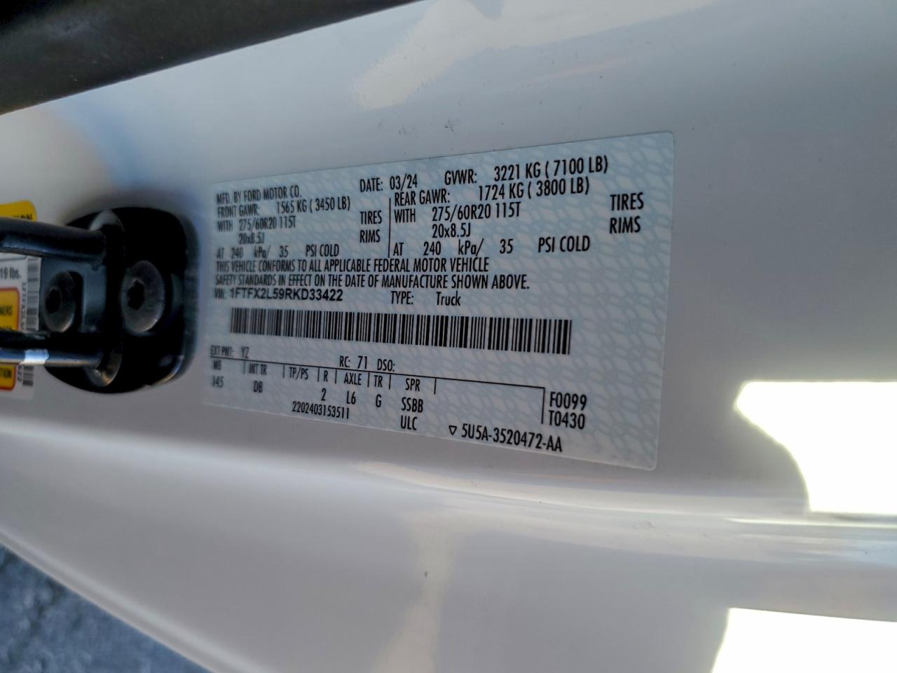 2024 FORD F150 STX photo 12