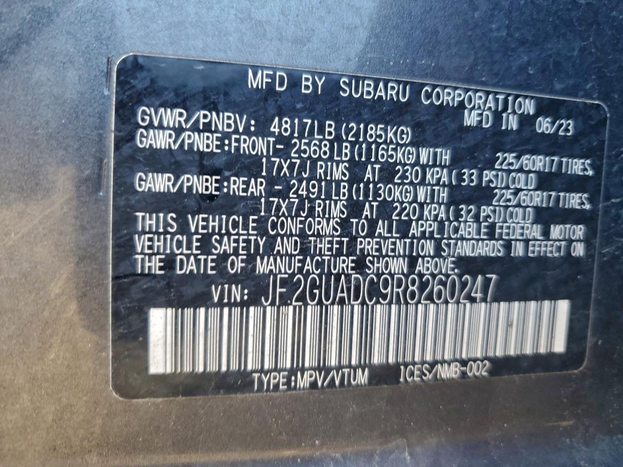 2024 SUBARU CROSSTREK PREMIUM photo 37