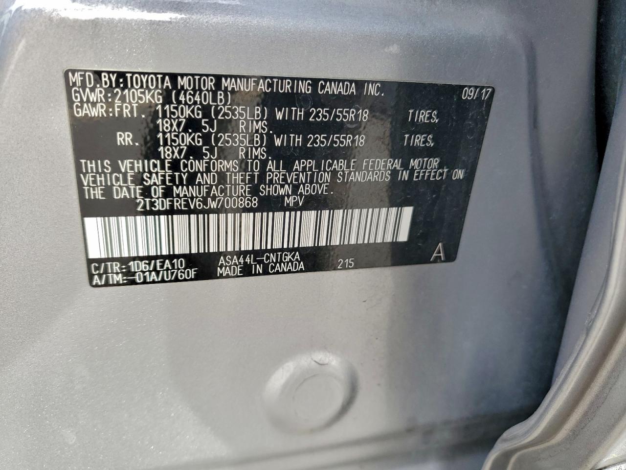 2018 TOYOTA RAV4 LIMITED photo 13