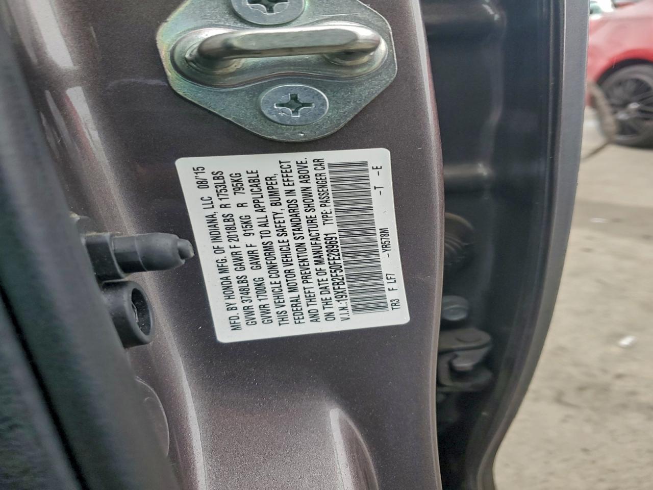 2015 HONDA CIVIC LX photo 37