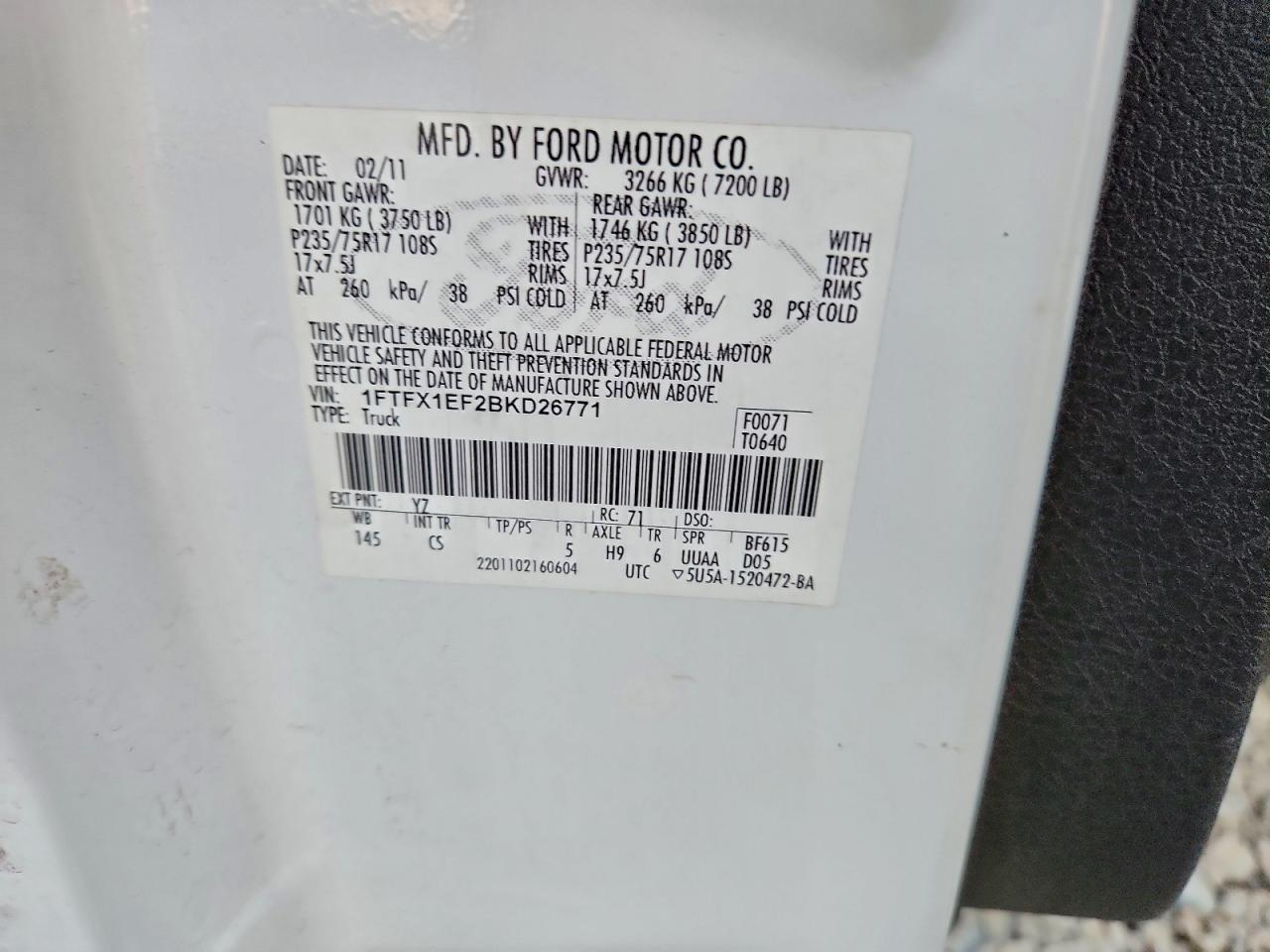 2011 FORD F150 SUPER CAB photo 12