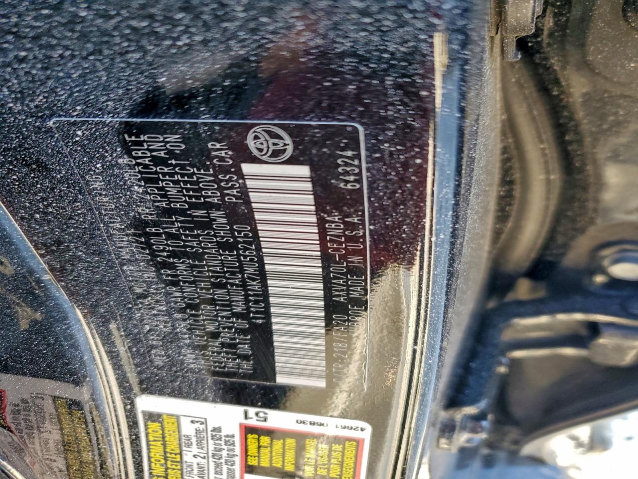 2021 TOYOTA CAMRY LE photo 23