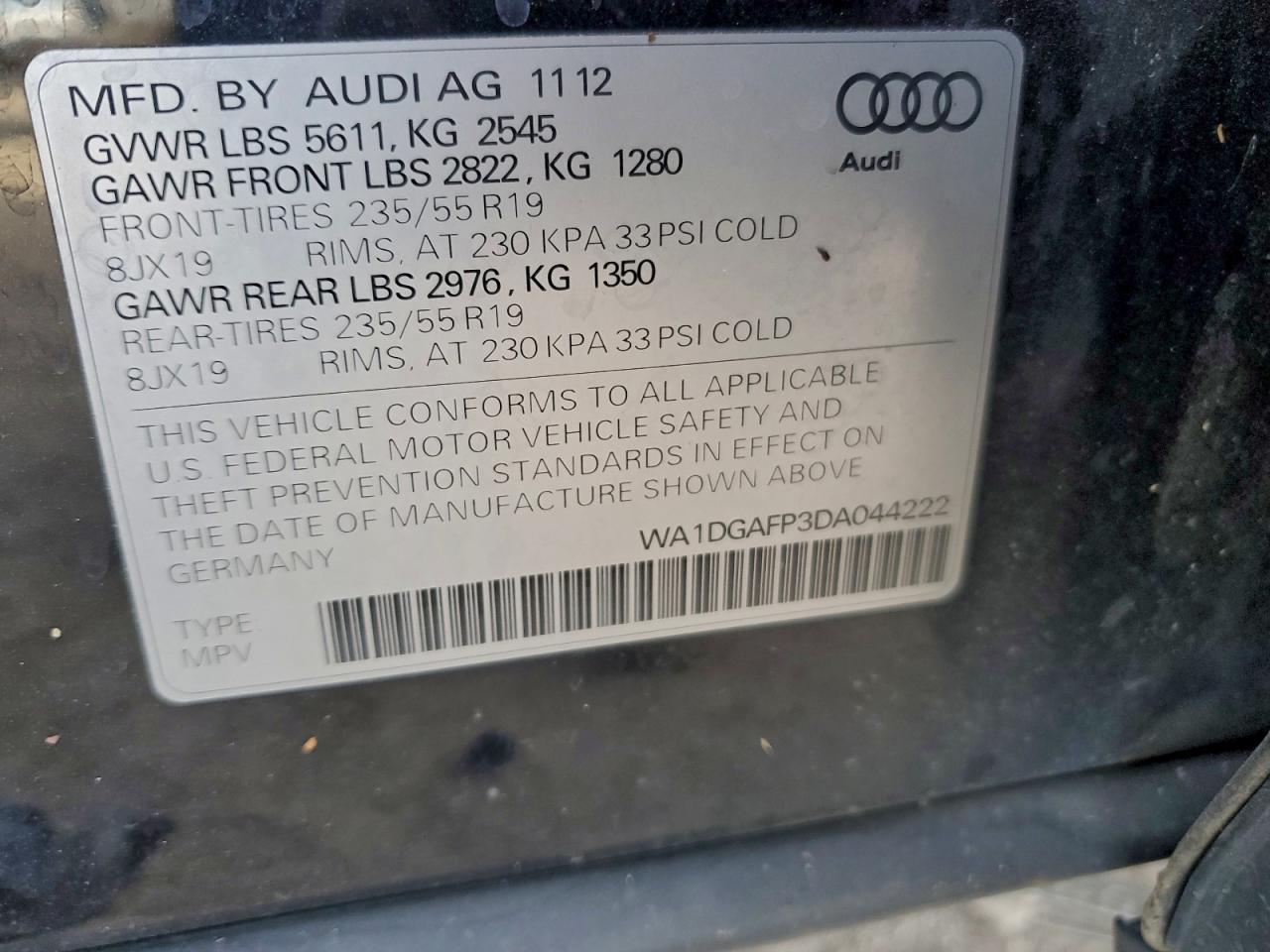 2013 AUDI Q5 PREMIUM PLUS photo 13