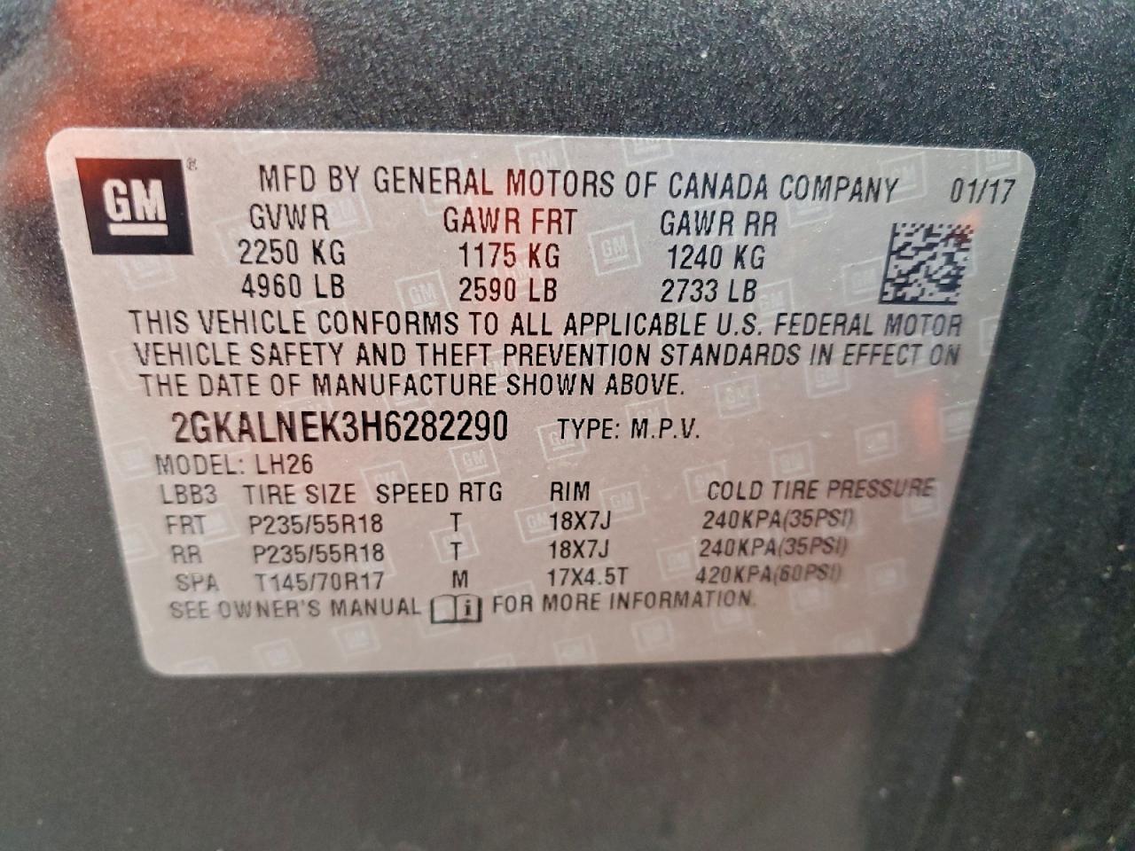 2017 GMC TERRAIN SLE photo 49