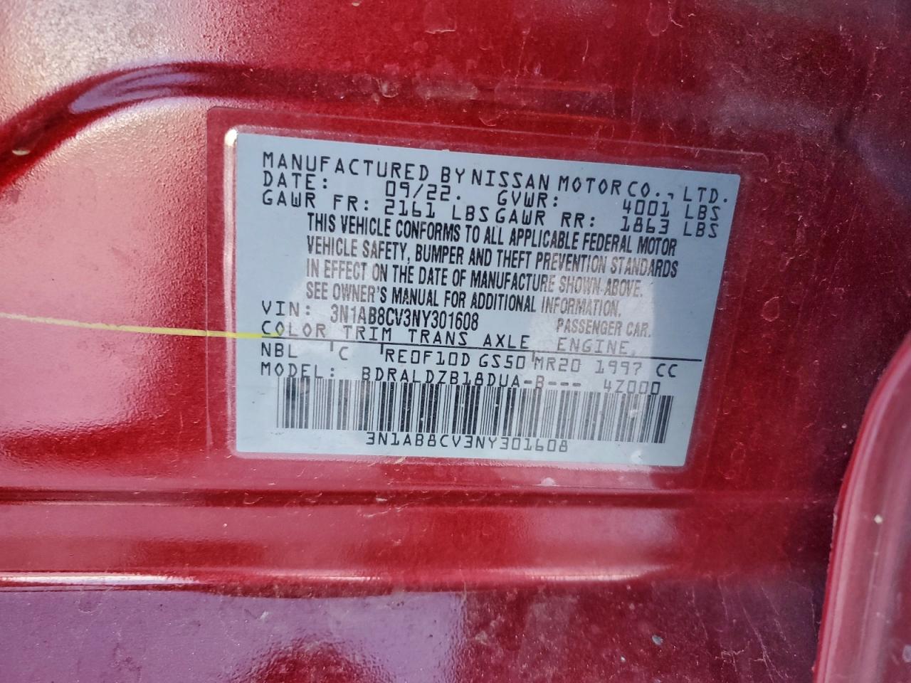 2022 NISSAN SENTRA SV photo 23