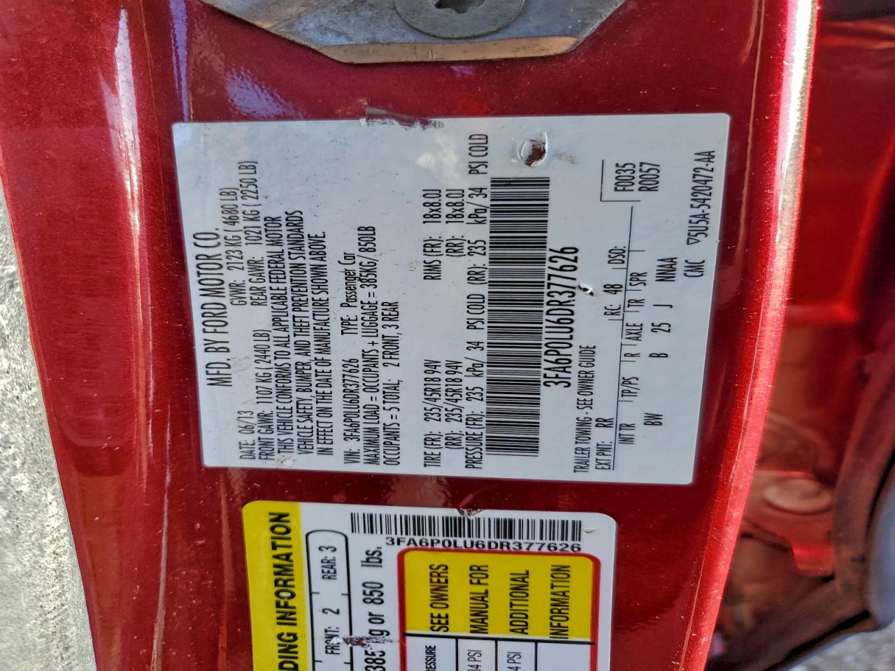 2013 FORD FUSION SE HYBRID photo 12