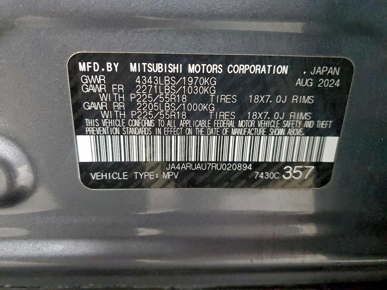 2024 MITSUBISHI OUTLANDER SPORT S/SE photo 25