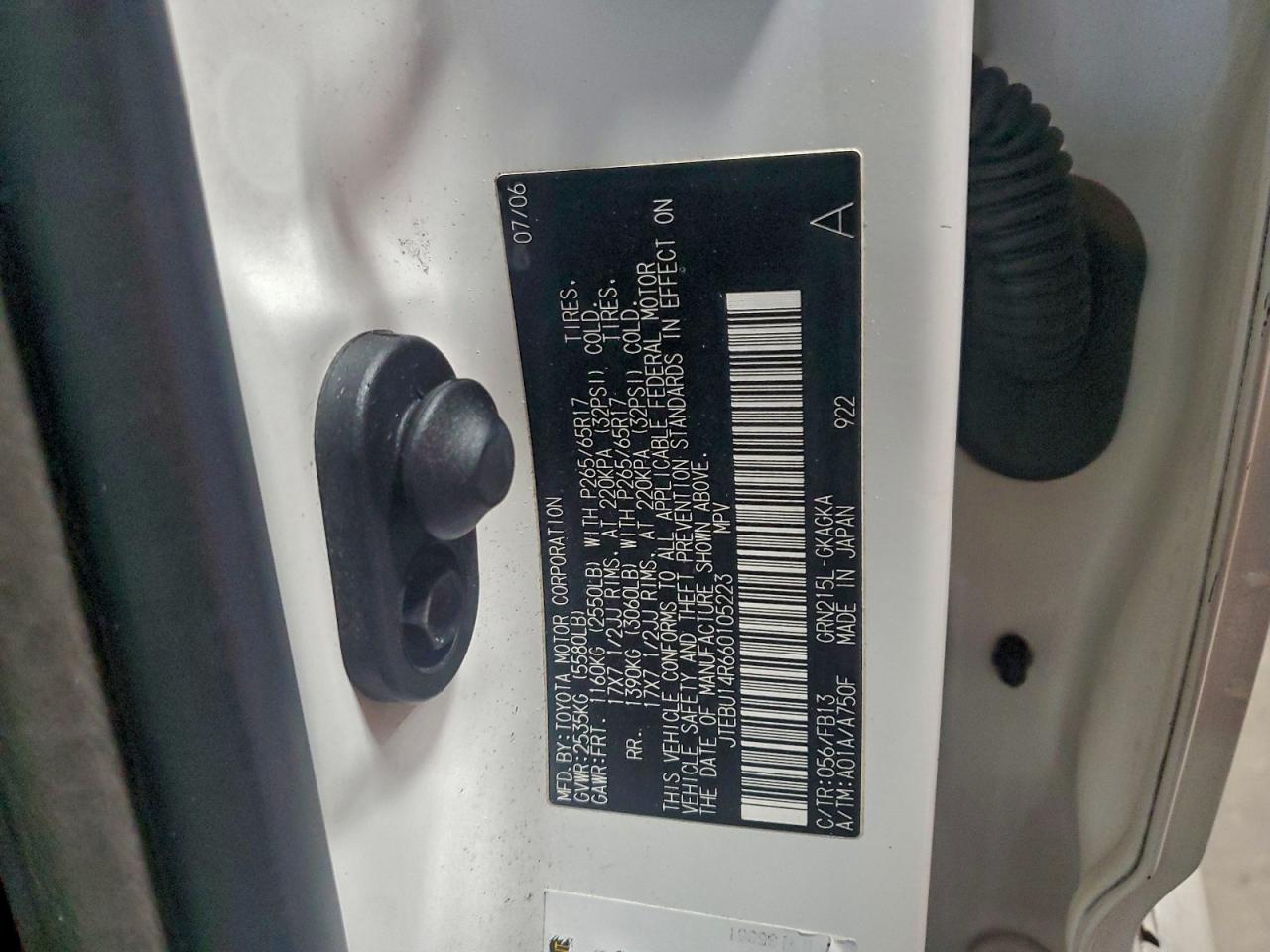 2006 TOYOTA 4RUNNER SR5 photo 12