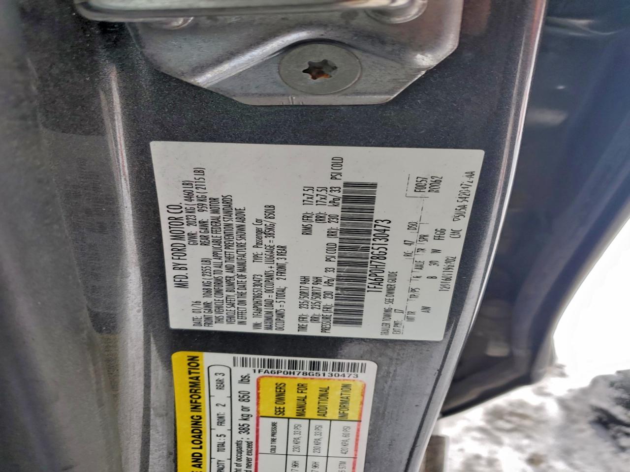 2016 FORD FUSION SE photo 12