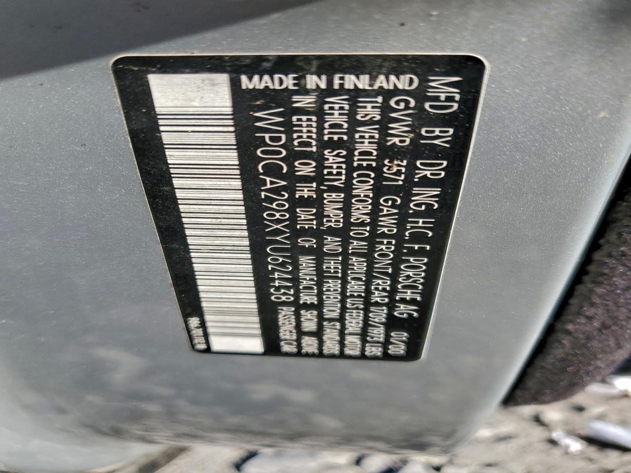 2000 PORSCHE BOXSTER photo 45
