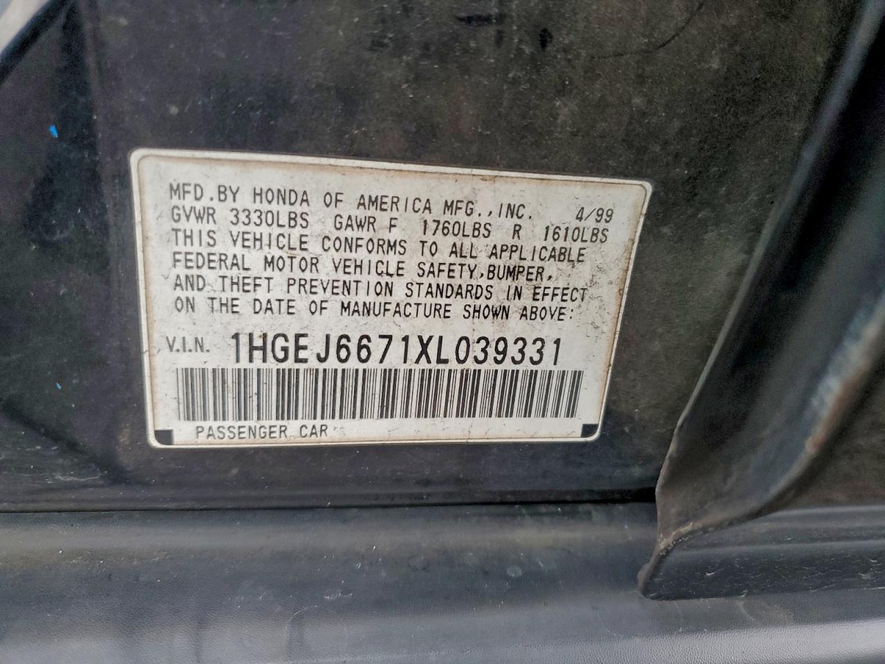1999 HONDA CIVIC LX photo 23